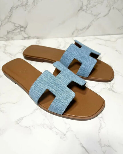 Hermes Denim Oran Sandal  Size 37