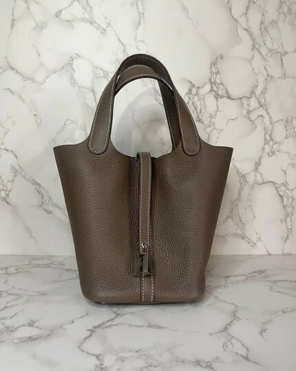 Hermes Picotin 18 TC Etoupe 18 PHW U Stamp