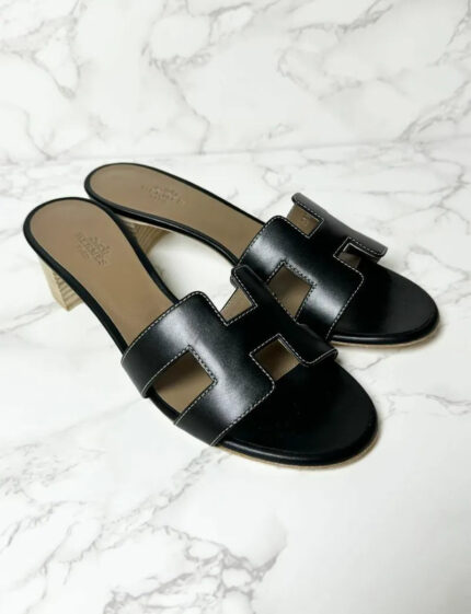 Hermes Oasis sandal Noir 38