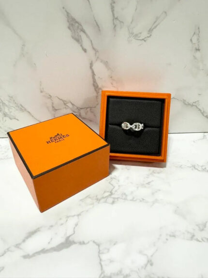 HermesChaine d'ancre Enchainee ring small model  925 Silver Size 54