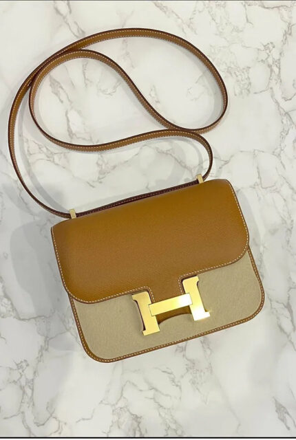 Hermes Mini Constance Epsom Gold 37  GHW