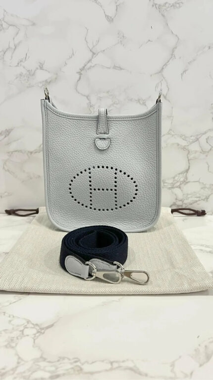 Hermes Evelyne 16 bag Bleu Pale 08 PHW