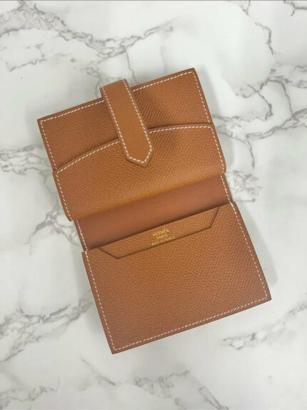 Hermes Bearn Mini Compact Gold GHW 37