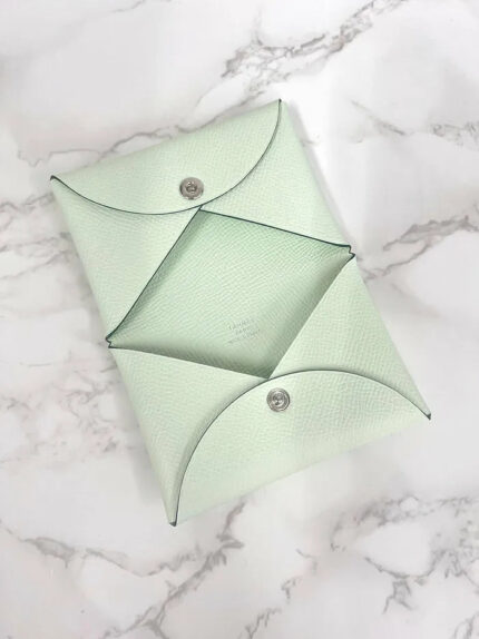 Hermes Calvi Card Holder Vert Fizz Epsom 0S