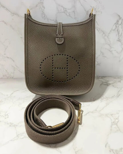 Hermes Mini Evelyne 16 TC Etoupe 18 GHW U stamp