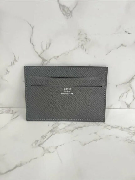 Hermes Porte-cartes citizen Twill Gris Myer epsom
