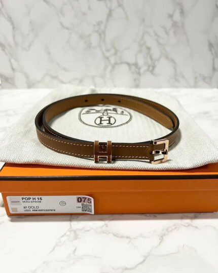 Hermes POP H 15 women belt Gold RGHW 75cm 女裝皮帶