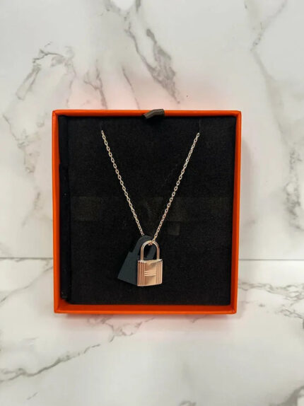 ❤️Hermes O Kelly pendant Necklace Noir RGHW 頸鏈❤️
