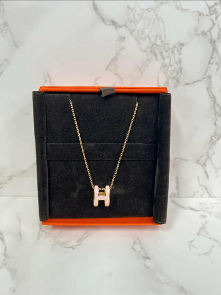Hermes  Pop H Pandant  Rose Dragee GHW