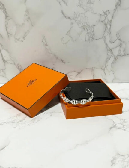 Hermes Chaine d'ancre Enchainee bracelet, medium model 925 Silver SH
