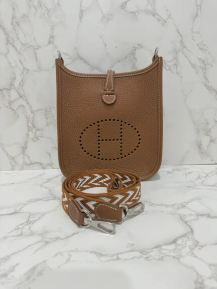 Hermes H Mini Evelyne TC Gold PHW U Stamp