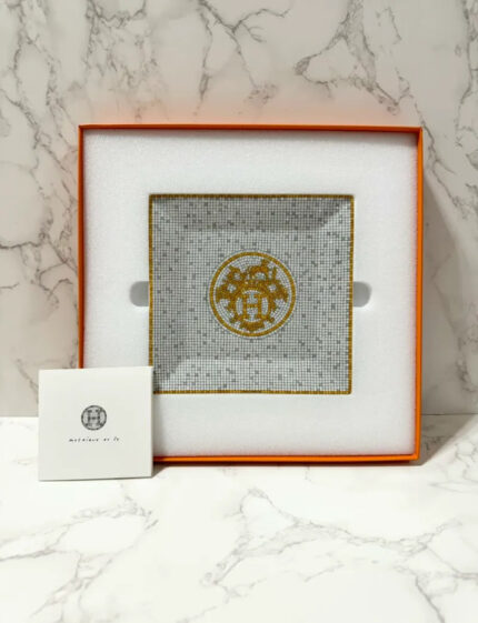 Hermes Mosaique au 24 gold square plate n°3