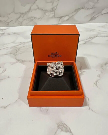 Hermes Chaine D’ancre Enchaimee Ring