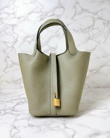 Hermes Picotin Lock 18 TC Sauge Q1 GHW  鼠尾草 金扣