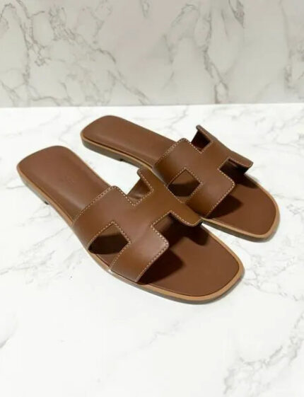 Hermes Oran Sandal H Gold Size 38