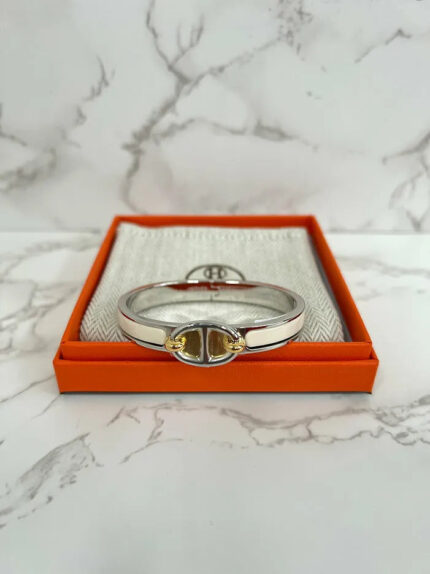 Hermes Mini Clic Ch D’ancre Blanc PHW  Pm Size