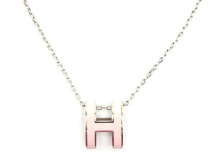 Hermes Pop H  Necklace Pink Dragee PHW