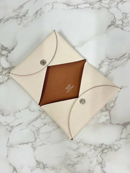 Hermes Calvi card holder Nata/Quebracho