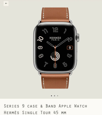 Hermes Series 9 case & Band Apple Watch Hermès Single Tour 45 mm