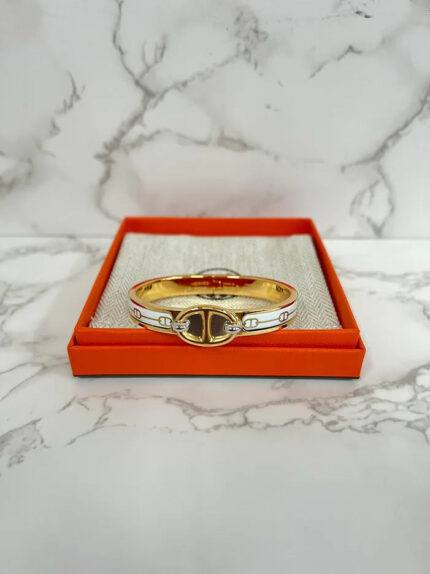 ❤️Hermes Mini Clic Ch D’ancre Blanc GHW  Pm Size