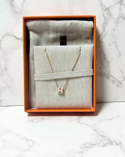 Hermes Mini Pop H Pendant 粉色 Rose GHW