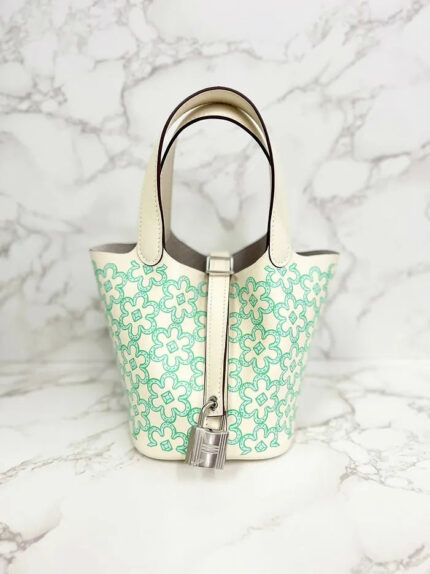 Hermes Picotin Micro bag Nata Swift  PHW