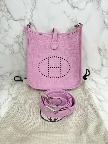 Hermes Evelyne 16  bag X9 Mauve Sylvestre PHW