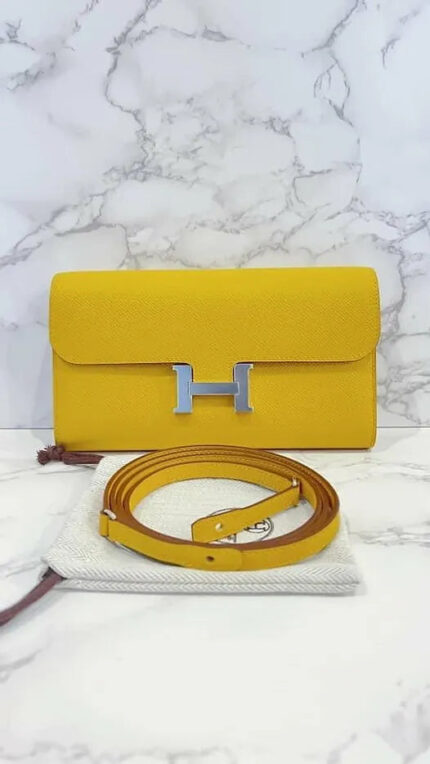 Hermes Constance Long To Go wallet JAUNE AMBRE Epsom PHW 9D