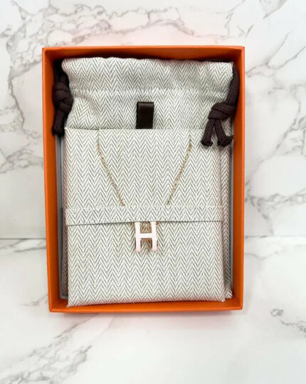 Hermes  Pop H Pandant  Rose Dragee RGHW