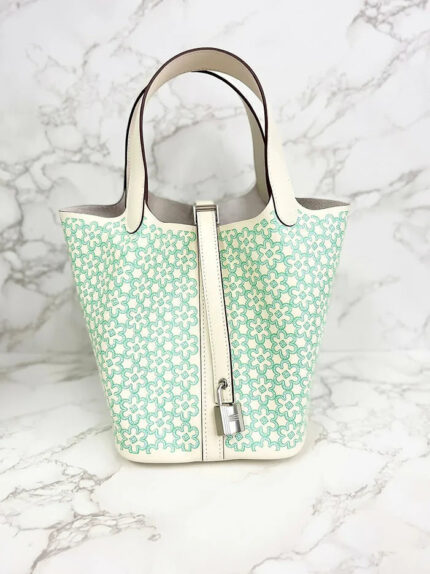 Hermes Picotin 18 bag Nata Swift  PHW