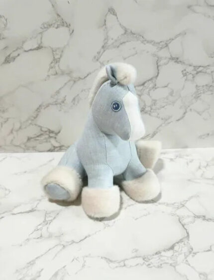 Hermes Baby Hermy plush horse Bleu Glacier