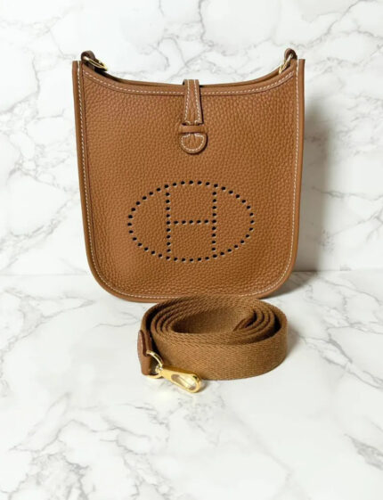 Hermes Evelyne 16 Bag Gold Barenia GHW