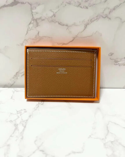 Hermes Citizen Twill Card Holder Gold 37