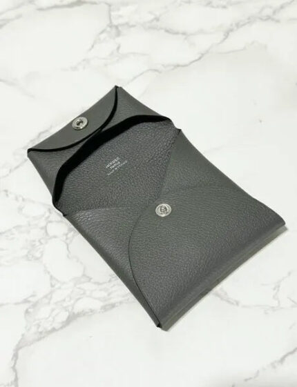 Hermes Calvi Bastia change purse 0L Gris Myer