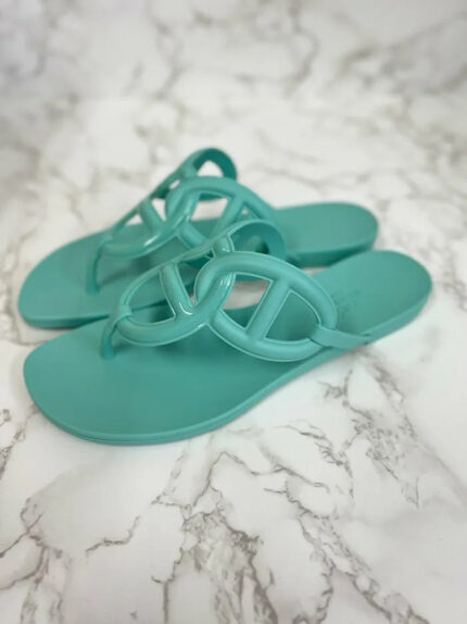 Hermes Sandales Egerie - Vert Embrun Size 37