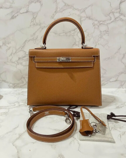 Hermes Kelly 25 Epsom Gold PHW