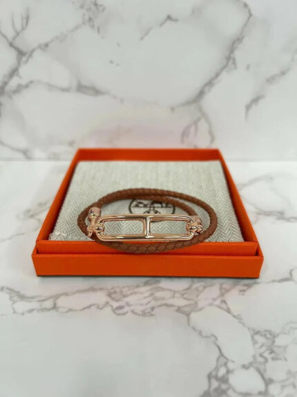 Hermes roulis double tour bracelet Gold RGHW