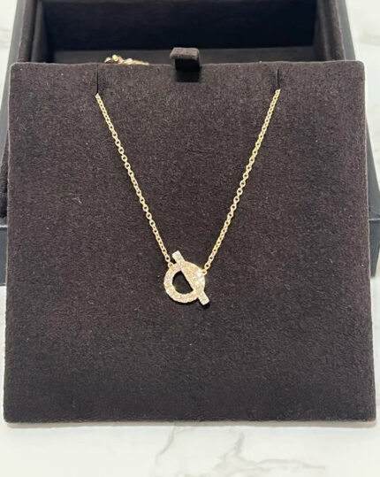 Hermes Finesse pendant Rose Gold necklace