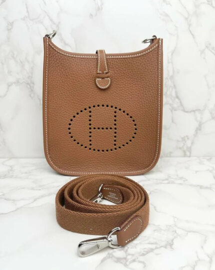 Hermes Mini Evelyne 16 TC Gold  PHW U Stamp