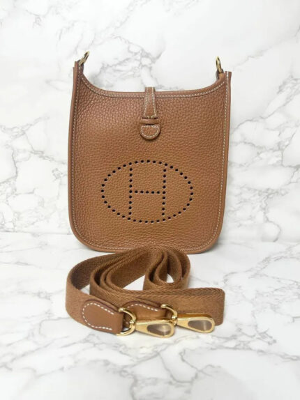 Hermes Evelyne 16 Bag Gold GHW B Stamp