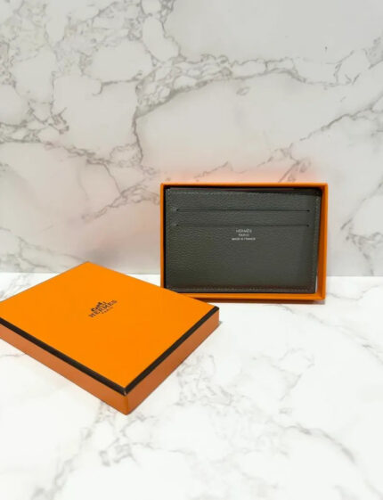 Hermes Citizen Twill Card Holder Gris Myer 0L Evercolor