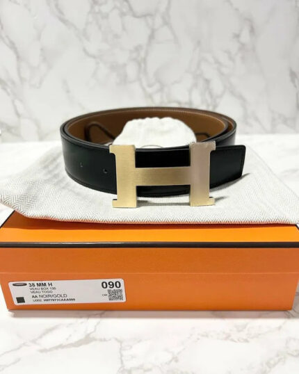 Hermes 38MM H Men belt Reversible leather strap 38mm 90cm