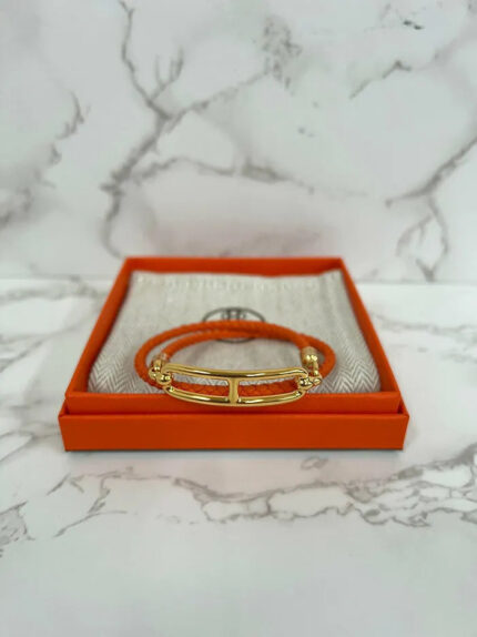 Hermes roulis double tour bracelet   GHW T2
